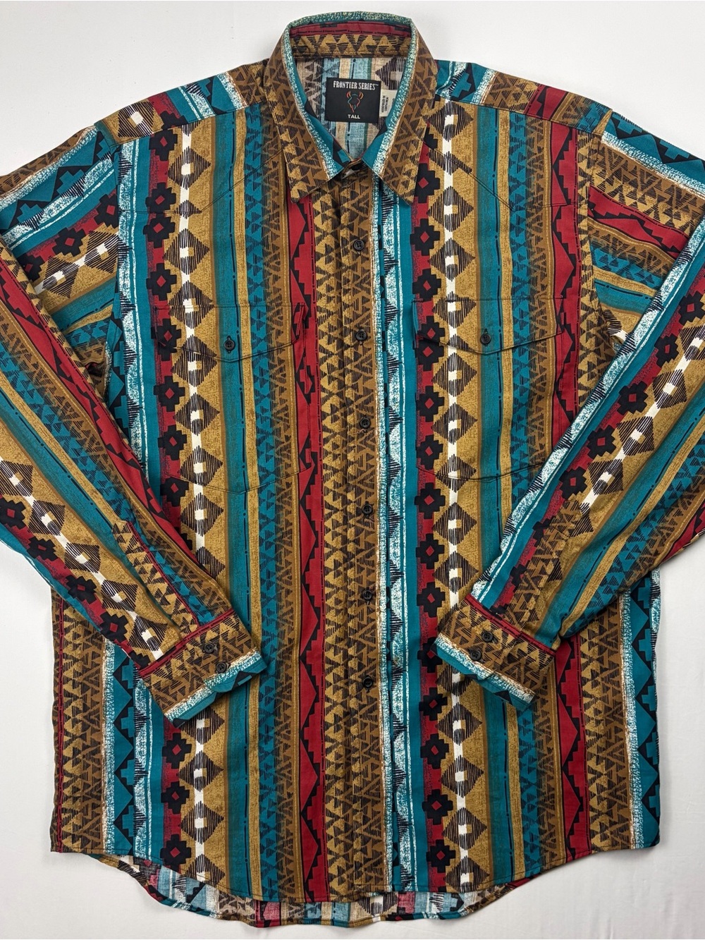 Frontier Series Mens LT Southwestern Aztec Western Shirt